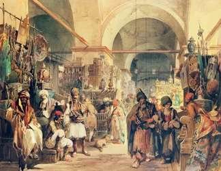 Een Turkse bazaar, 1854